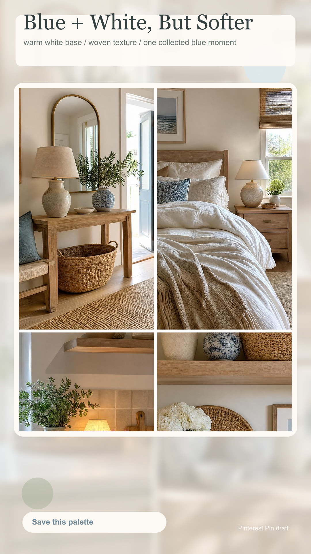 Blue and white but softer Pinterest board-style pin