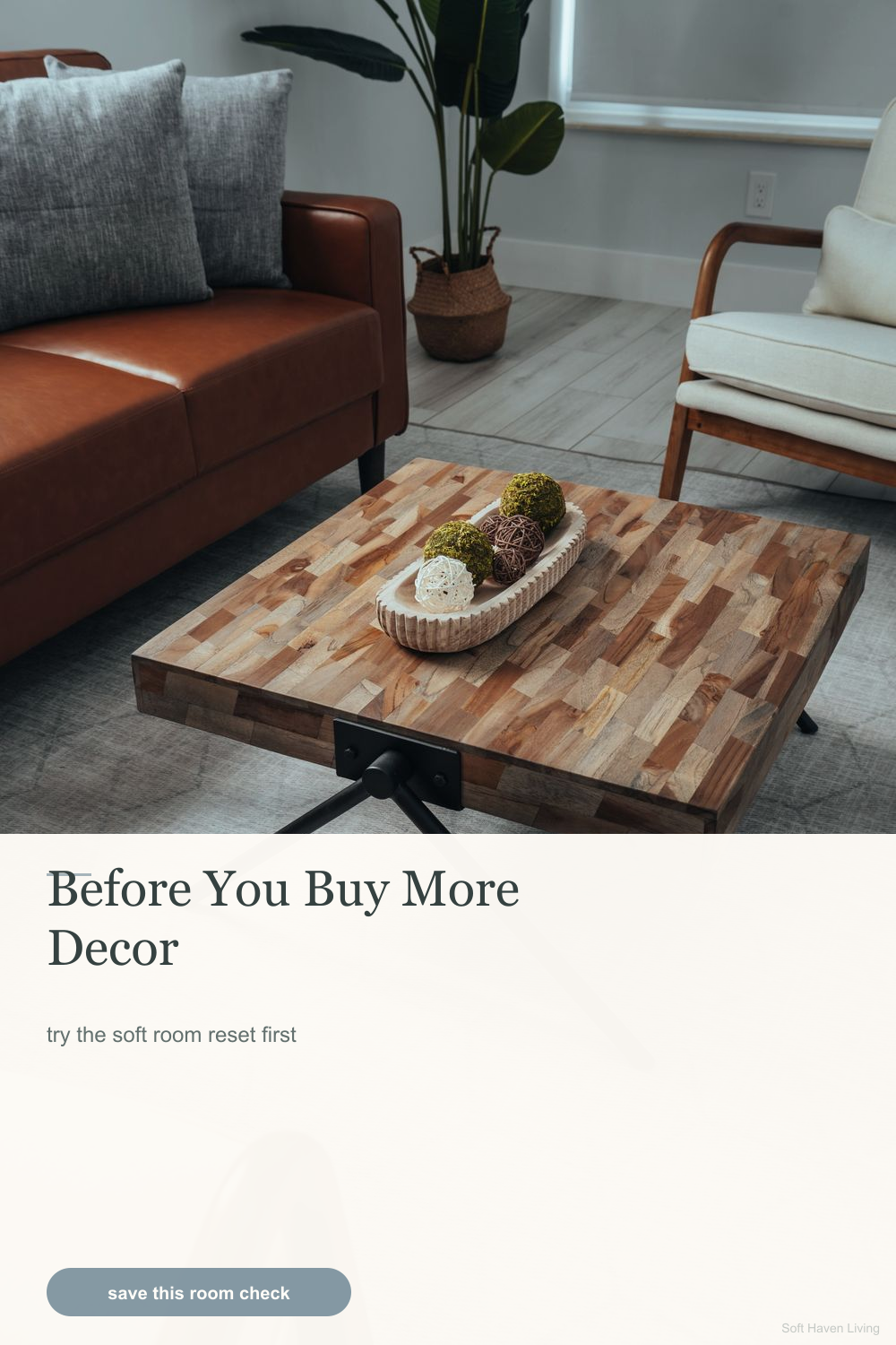 Pinterest pin: Before You Buy More Decor